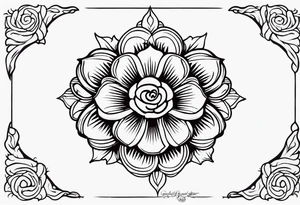 Gothic Tudor rose tattoo idea