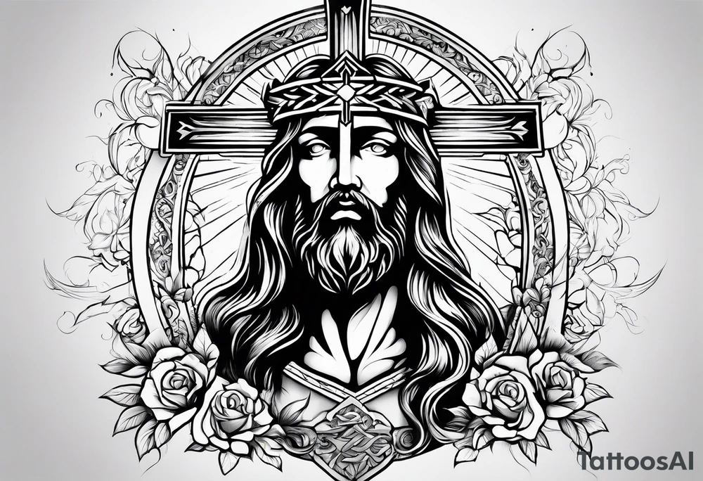 Jesus cross tattoo idea
