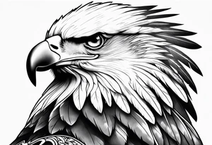 Eagle with war bonnet tattoo idea