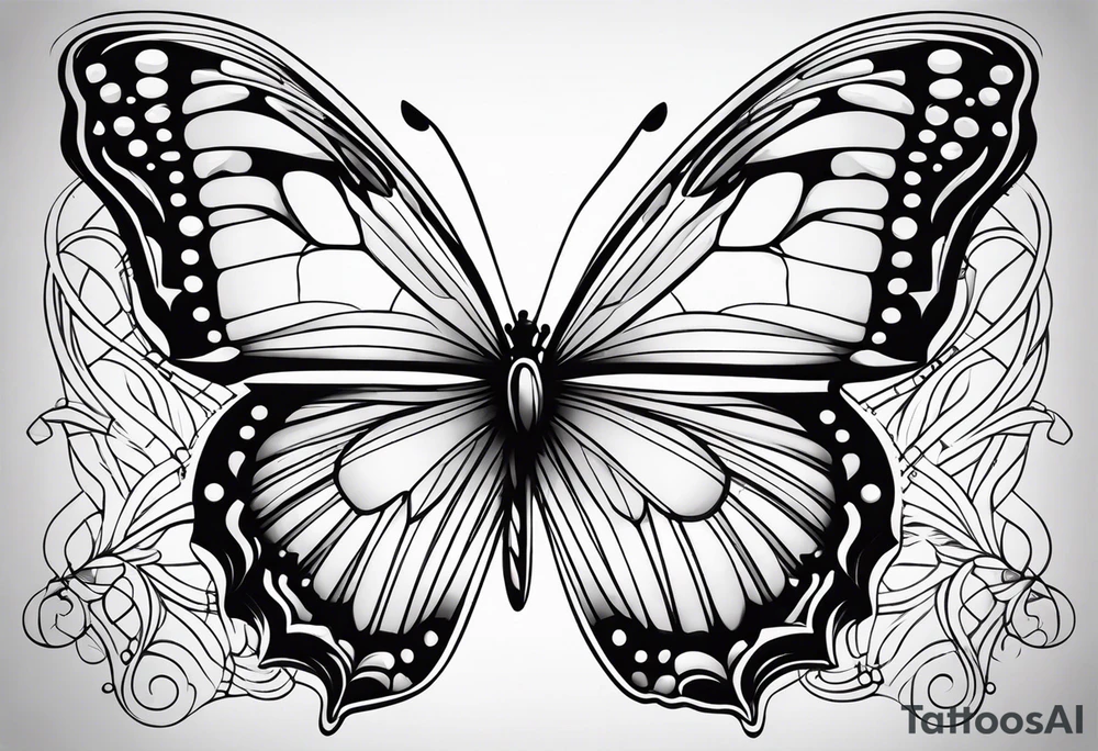 Pretty butterfly tattoo idea