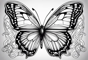 Pretty butterfly tattoo idea