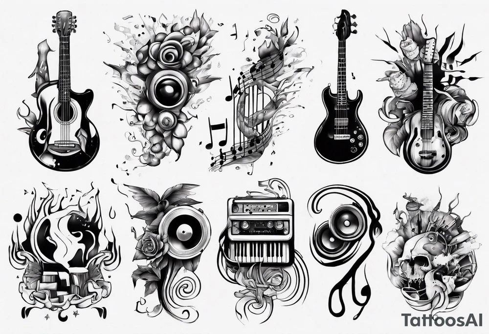 music sound tattoo idea