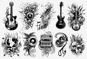 music sound tattoo idea