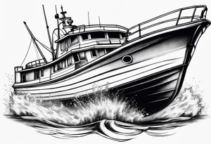 Boat breaking in half tattoo idea