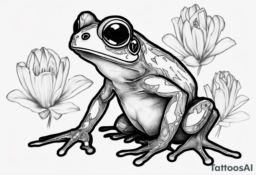 cybersigilism common coqui sitting on flor de maga tattoo idea