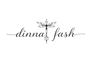 dinna fash. Style celtic flower. Dragon fly. Minimaliste. Simple tattoo idea