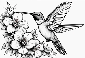 colibri bird
flowers
fine line
gentle
thin lines tattoo idea