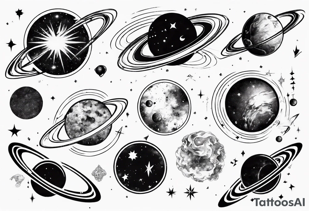 cosmos planet galaxy tattoo idea