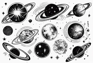 cosmos planet galaxy tattoo idea