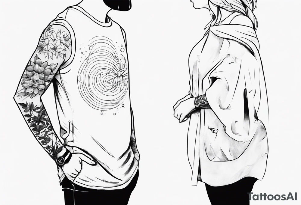 matching 2 separate tattoos . Water related. tattoo idea matching 2 separate tattoos . Water related. tattoo idea