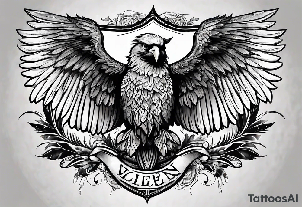 Wings with the word Glenn in between tattoo idea Wings with the word Glenn in between tattoo idea