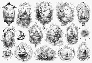Water themed, romantic tattoo idea