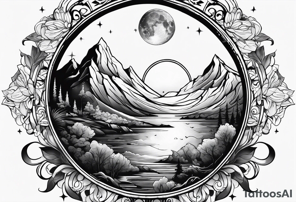 sacred moon tattoo idea