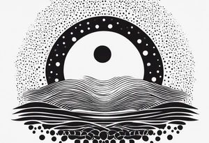 Feminine and simple sun tattoo idea