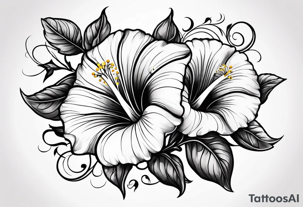 morning glory design tattoo idea
