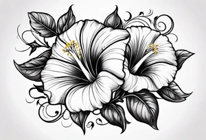 morning glory design tattoo idea