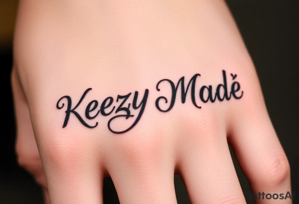 letters only fancy twisted and intertwined through one another (KeezY MadE ) almost like one line tattoo idea