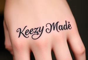 letters only fancy twisted and intertwined through one another (KeezY MadE ) almost like one line tattoo idea