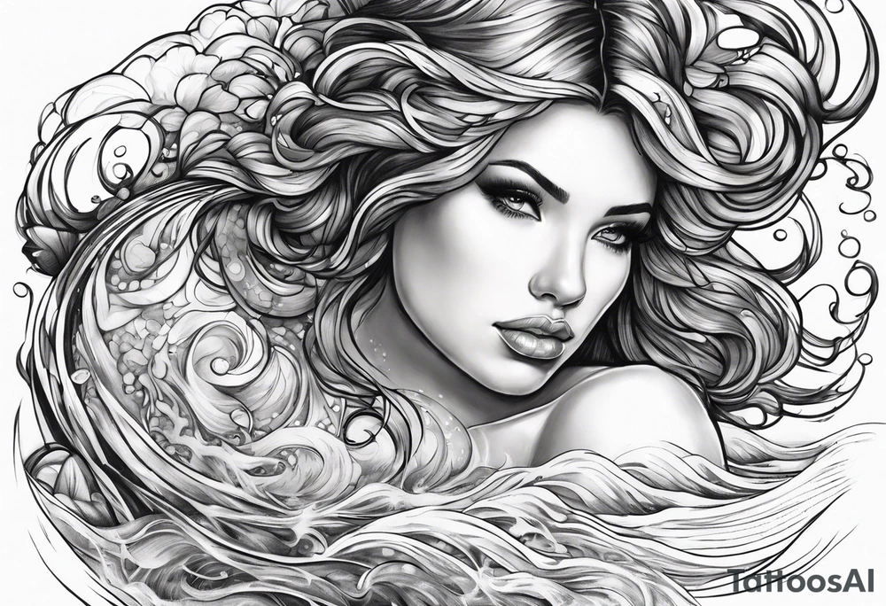 flowing 
water tattoo idea