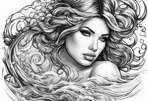 flowing 
water tattoo idea