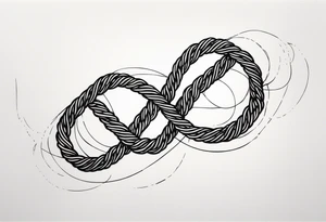 Sailor Twisted rope around forearm tattoo idea