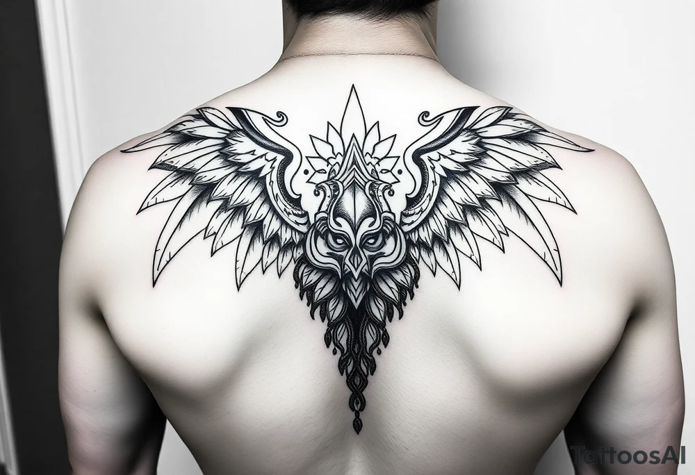 Female leg sleeve theme karma tattoo idea