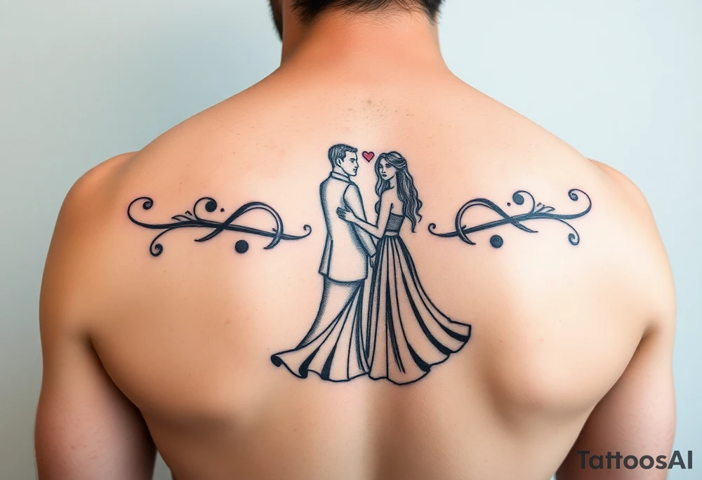 Tattoo with meaning of wife and husband being one in marriage tattoo idea