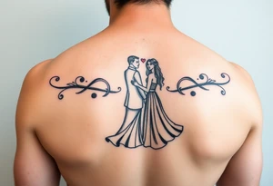 Tattoo with meaning of wife and husband being one in marriage tattoo idea