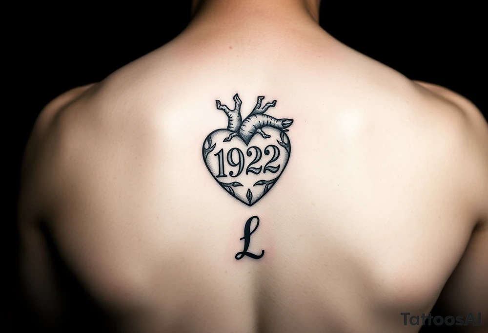 Heart with 192 in the middle and a L on the end tattoo idea