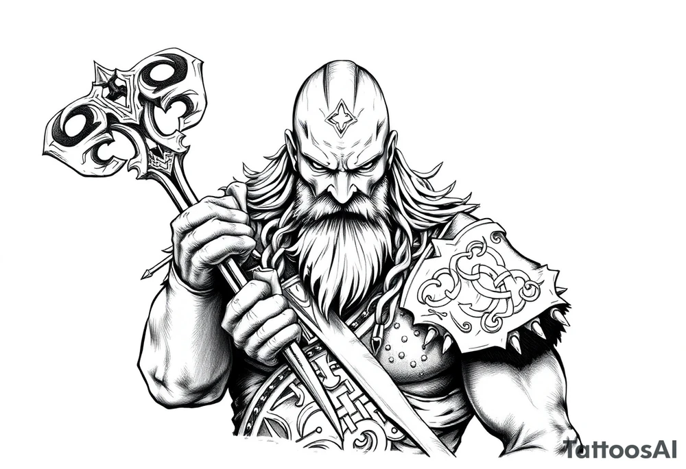 Celtic warrior tattoo idea