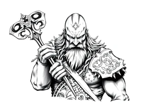 Celtic warrior tattoo idea