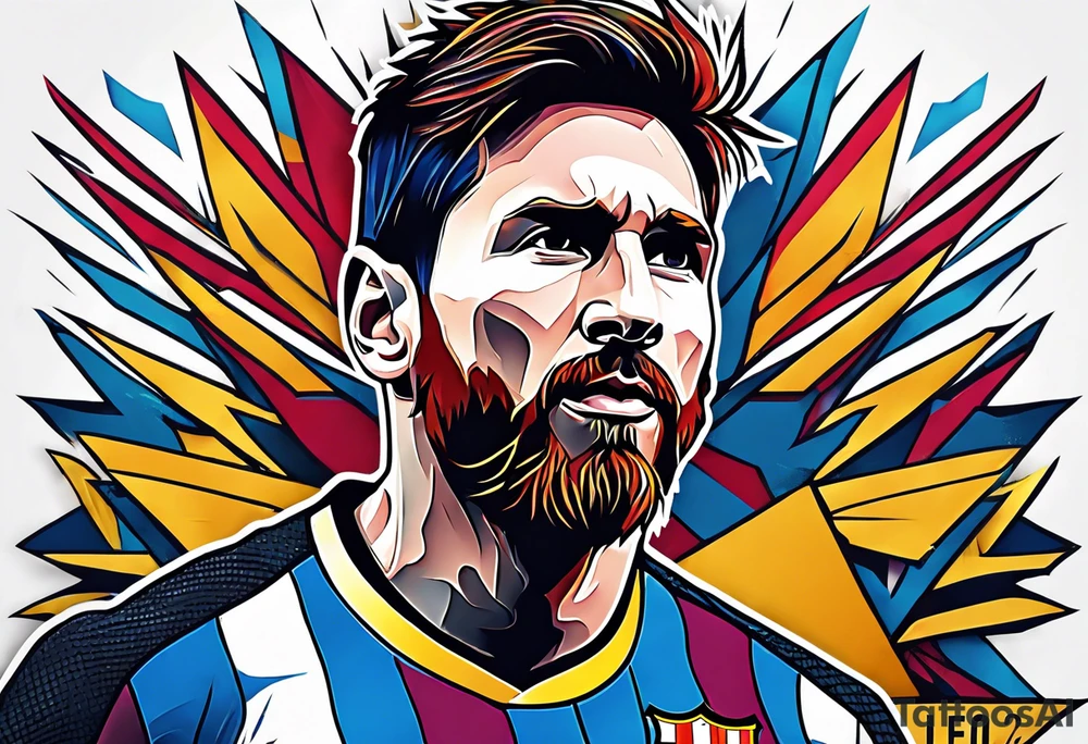 Barcelona leo messi futbol tattoo idea