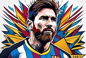 Barcelona leo messi futbol tattoo idea