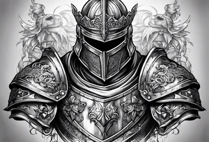 knight in armor full body tattoo idea