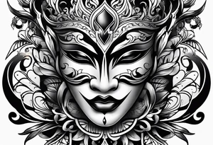 Drama Mask Tattoo Designs for Men tattoo idea