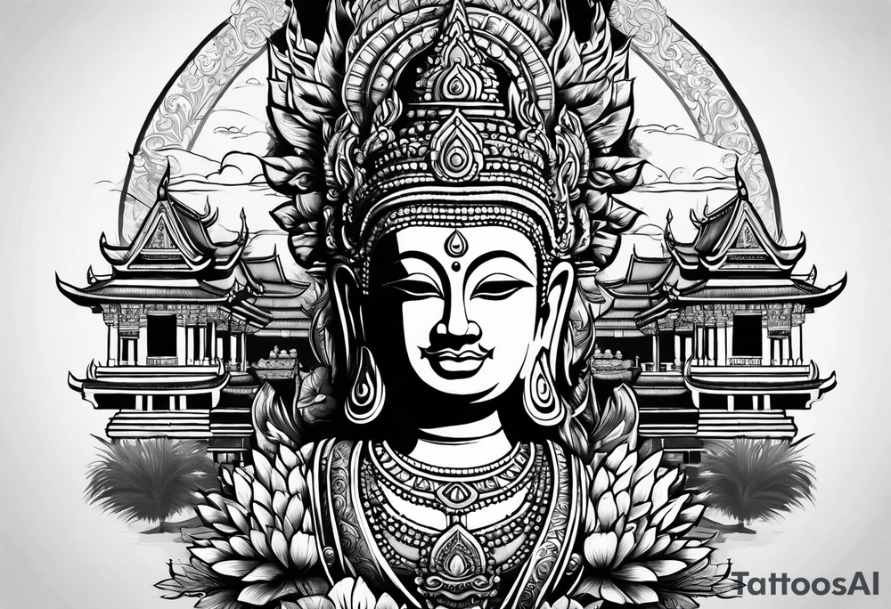 cambodia temple tattoo idea