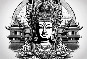 cambodia temple tattoo idea