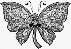 5 leaf clover tattoo idea
