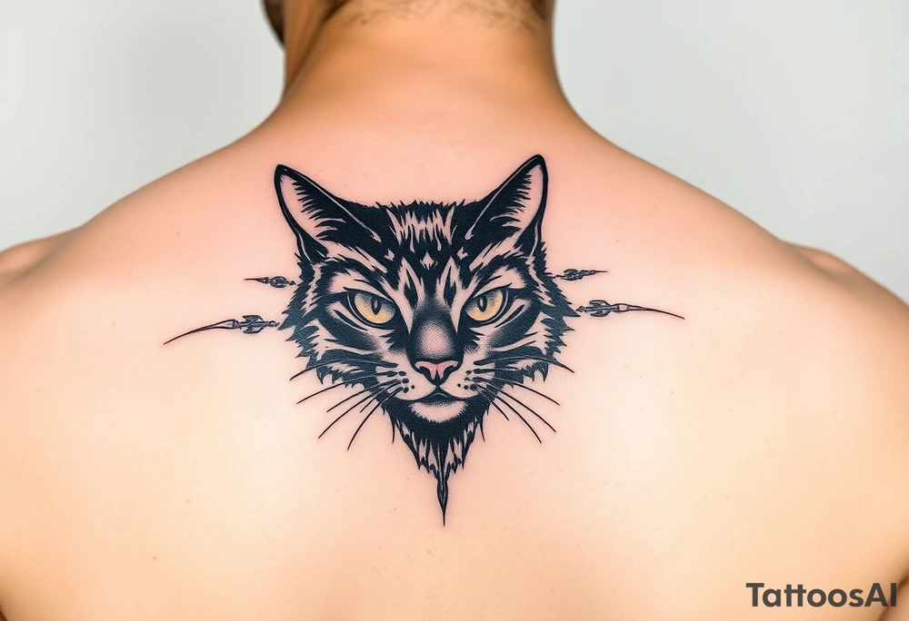black cat tattoo idea