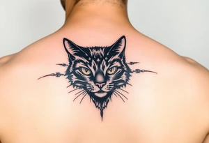 black cat tattoo idea