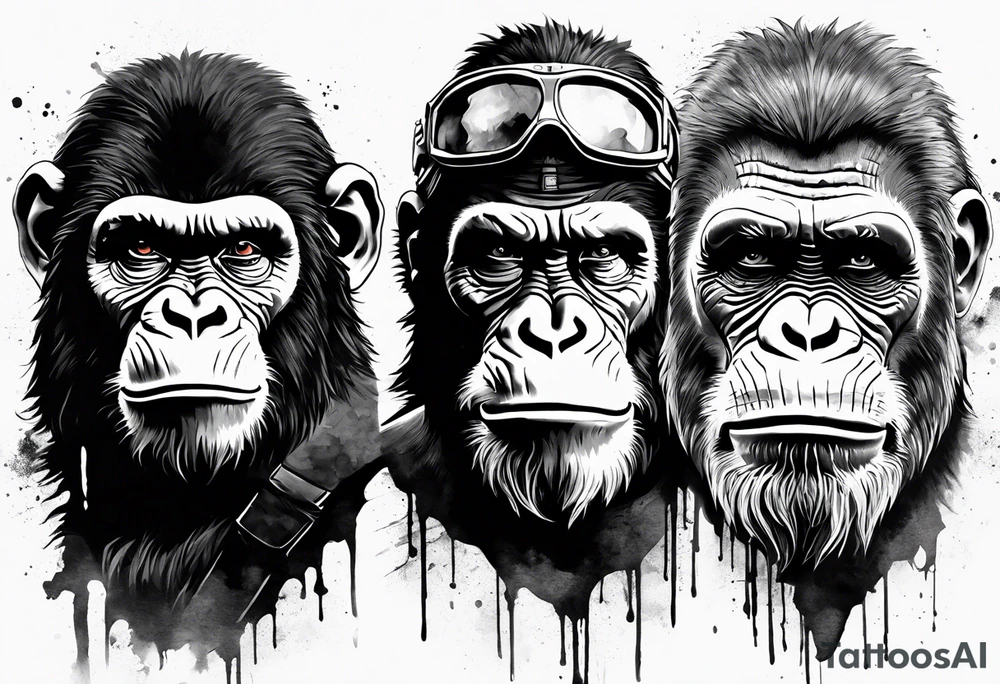 Caeser from the movie planet of the apes tattoo idea