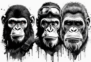 Caeser from the movie planet of the apes tattoo idea