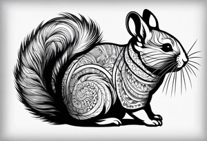 Chinchilla full body tattoo idea