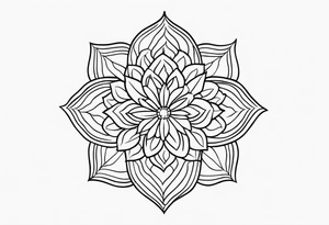 Create a tattoo sketch depicting one Georgian khinkali with one cilantro on the side tattoo idea