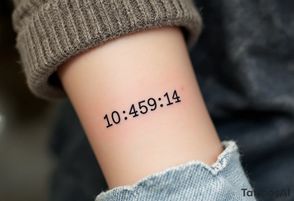 Tattoo of geographic coordinates in classic typewriter font, accented with a tiny red dot marking a special place (e.g., where you met).
Placement: Collarbone or ribcage. tattoo idea