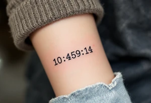 Tattoo of geographic coordinates in classic typewriter font, accented with a tiny red dot marking a special place (e.g., where you met).
Placement: Collarbone or ribcage. tattoo idea