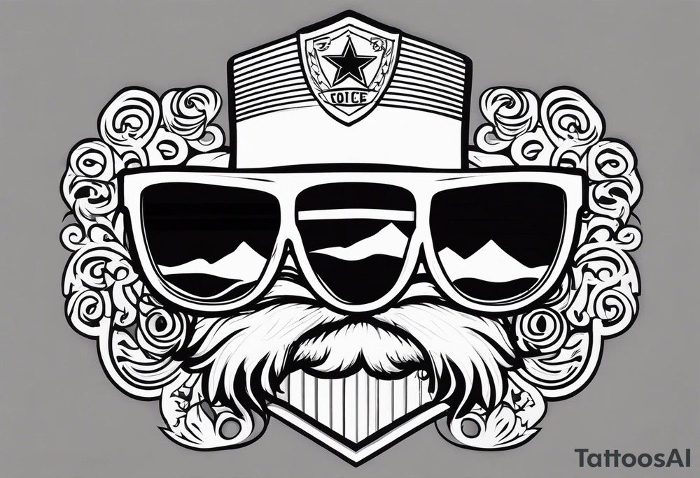 Officer Sunglasses tattoo idea