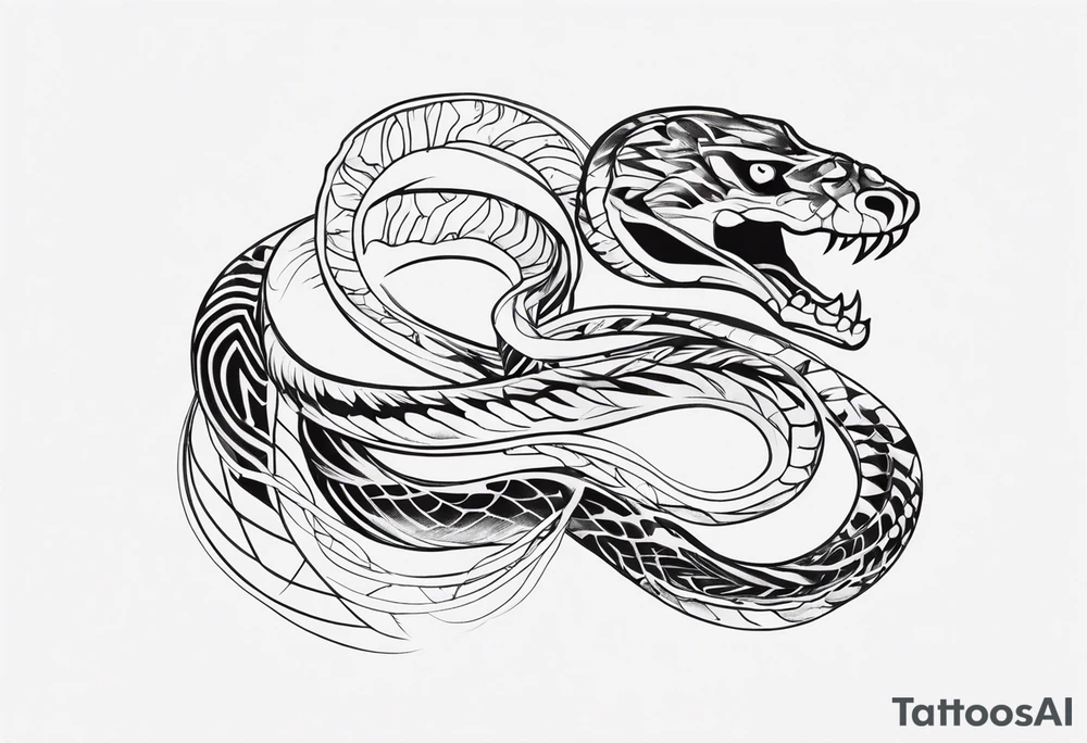 snake skeleton tattoo idea