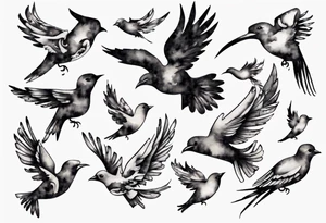 jigsaw puzzle piece with birds flying from it tattoo idea