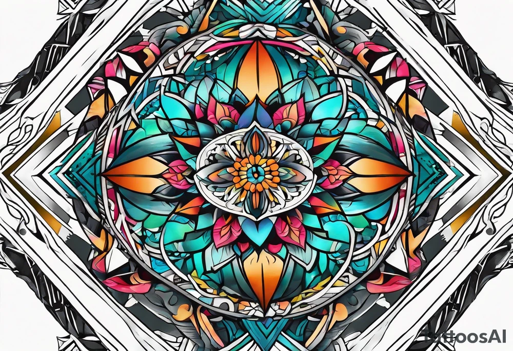 Geometric pattern tattoo idea